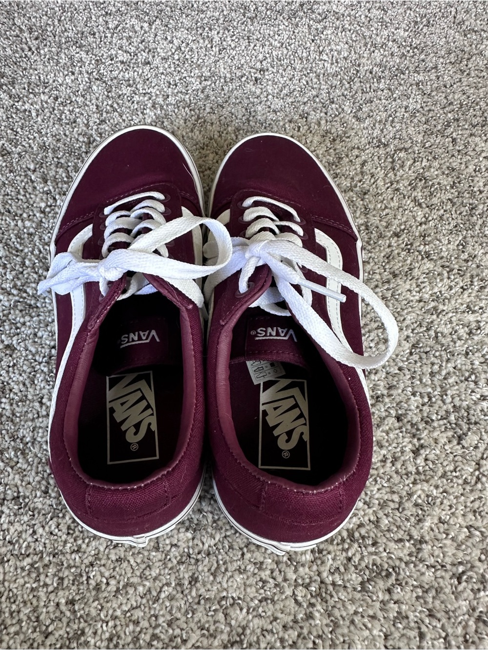 Vans Burgundy Low-Top Sneakers - Picture 3 of 7